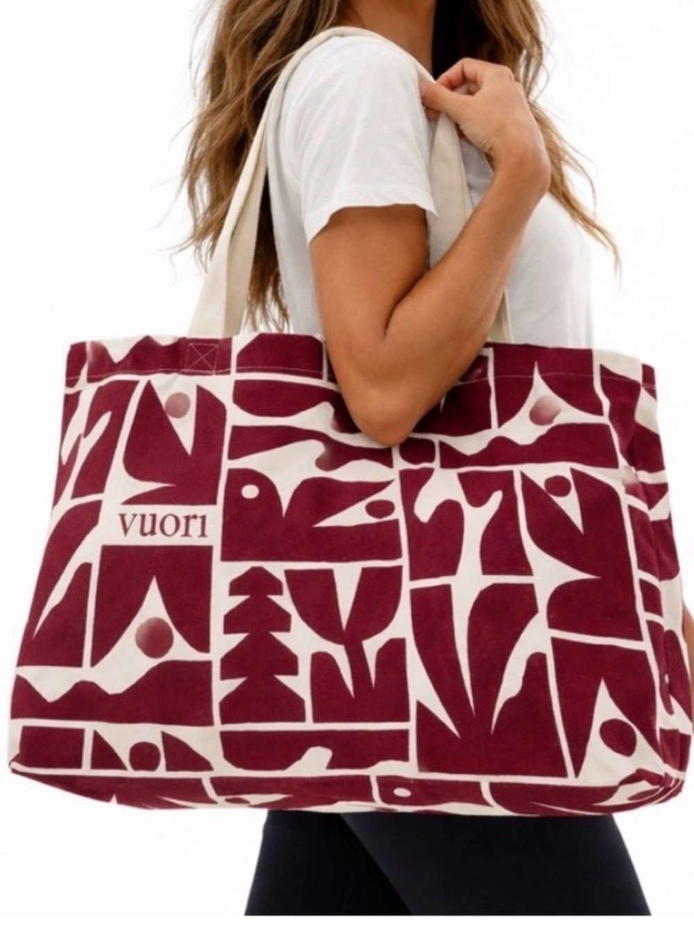 VUORI Limited Edition Holiday 2025 Srawberry Canvas Tote Bag